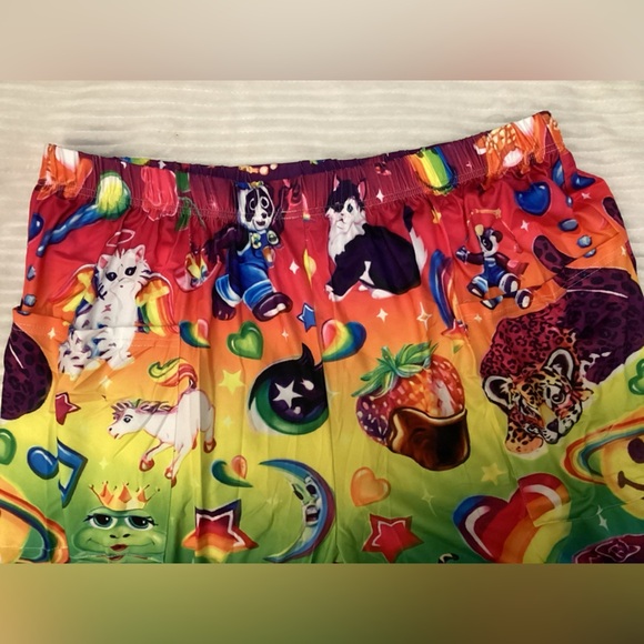 Women’s Plus Size Graphic Print Pants Wide Leg Y2K Aesthetic Vibrant 🦄💖 - Picture 5 of 10